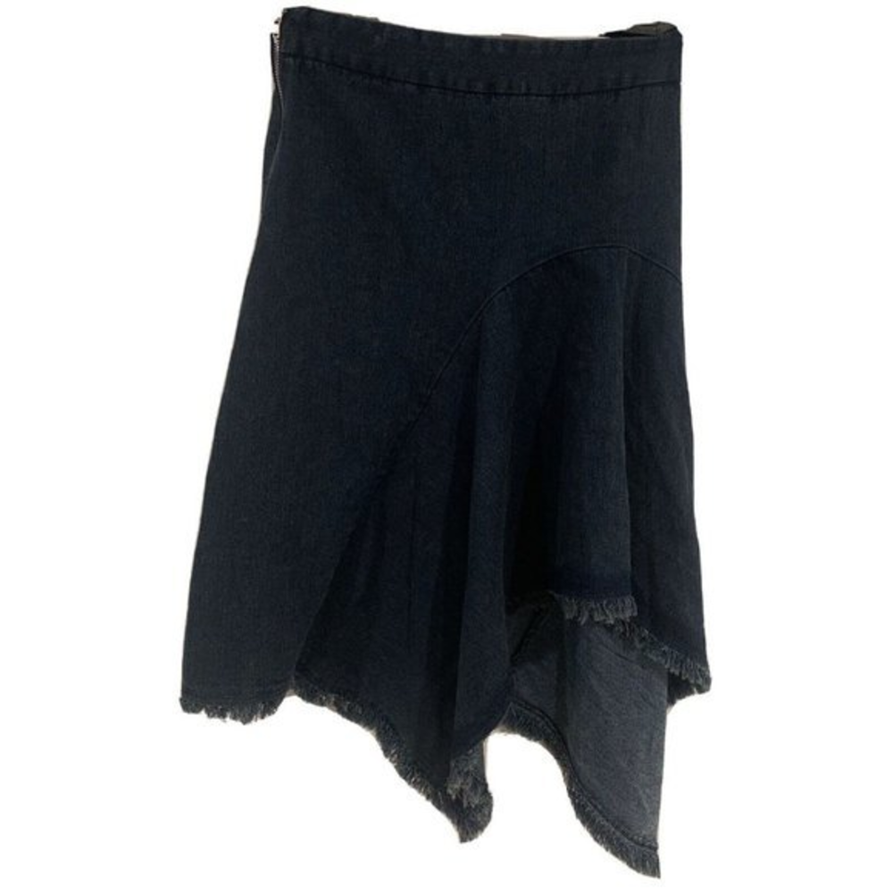 Jealous Tomato flare raw hem blue jeans Skirts size S